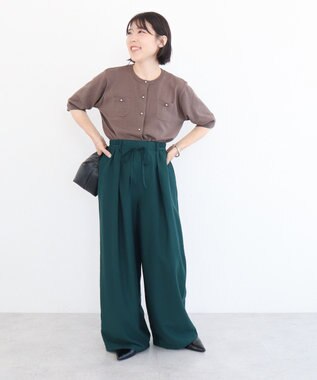 Green Parks コンパクトポケットカーディガン Gray