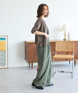 Green Parks コンパクトポケットカーディガン Gray