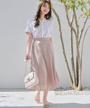 ANY SIS S 【洗える】シルケットストライプスキッパー カットソー ラベンダーストライプ