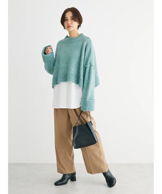 Green Parks ・Ｐｅｔｉｔ　Ｆｌｅｕｒ　ハイウエストワイドパンツ Beige