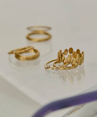 Phoebe 〈金属アレルギー対応〉リフレクトスリムリング　ゴールド　ステンレス ゴールド