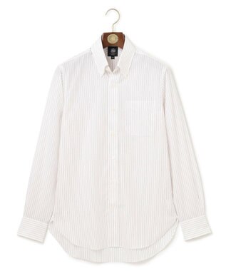 J.PRESS MEN 【PREMIUM PLEATS / 形態安定】ペンシルストライプ シャツ / B.D. ワイン系1