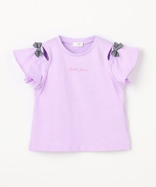 ANY KIDS 【綿100%】オンオフショルダー Tシャツ ラベンダー