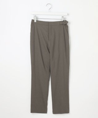 J.PRESS LADIES L 【セットアップ対応・洗える】セルロースリネンストレッチ テーパード パンツ スレート系