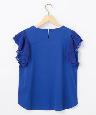 組曲 プリーツコンビフレンチスリーブ カットソー ウルトラマリンブルー系