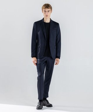 JOSEPH HOMME 【新色追加】メランジリップル　クルーネックカットソー ブラック系