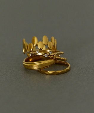 Phoebe 〈金属アレルギー対応〉リフレクトスリムリング　ゴールド　ステンレス ゴールド