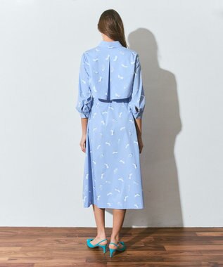 GRACE CONTINENTAL ヒールプリントシャツドレス ブルー