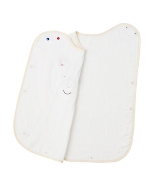 MIKI HOUSE HOT BISCUITS 六重織 顔ドン ガーゼスリーパー 白