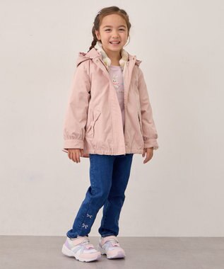 ANY KIDS おけいこモチーフ刺繍入り 長袖Tシャツ ラベンダー（うさぎ×バレエ）