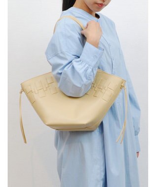 UNBILLION kakatoo メッシュ台形トートバッグ ベージュ