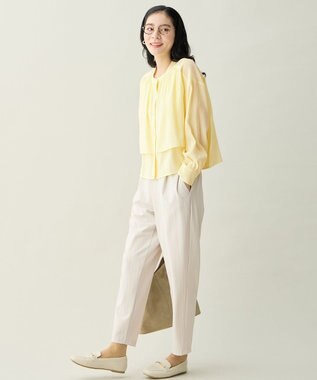 ANY ラッフルクロップドシャツ イエロー