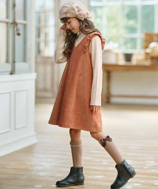 組曲 KIDS 【Fサイズ】ニットリボンベレー ミルクティー系