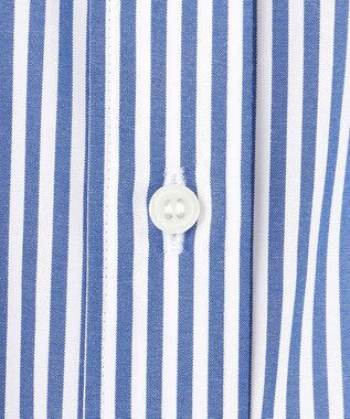 #Newans 【洗濯機可】ロールアップカフスシャツ ブルーストライプ