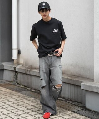WEGO ペイズリーグラフィックBIG　T（SS） ブラック