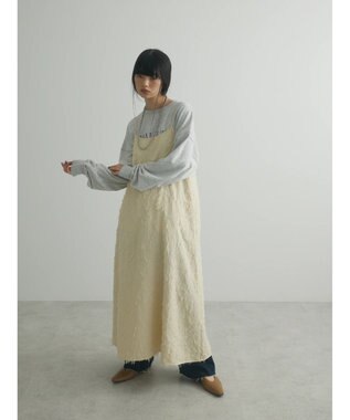 Green Parks armonia．フェザージャガードキャミワンピース Ivory