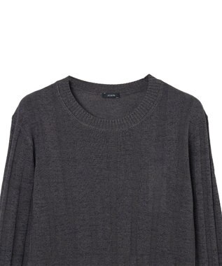 JOSEPH 【WEB&OUTLET限定・洗える】テクスチャードレーヨン　ラウンドネックニット Slate