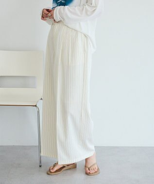 CRAFT STANDARD BOUTIQUE イージースラックス Stripe Ivory