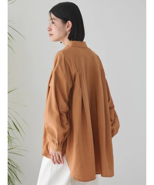 AMERICAN HOLIC 接触冷感Ｗポケット袖タックシャツチュニック Orange