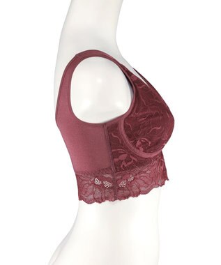 San-ai Resort（三愛水着楽園） 毎日らくちん 楽しくバストケアもちもちナイトブラ【ナイト＆ディブラ】フロントホック無し 【northerly】 バーガンディ