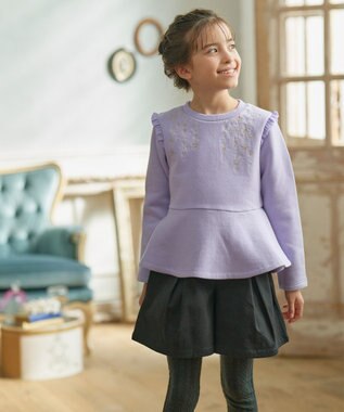 組曲 KIDS 【150-160㎝】トウィンクル トレーナー ラベンダー系