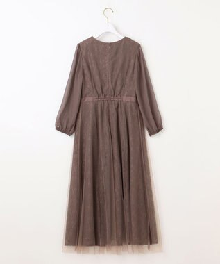 ANY SIS 【Lily calin】シアーレースクラシック ドレス モカ