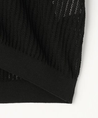 組曲 【先行予約・WEB限定】レーシーニット レース襟付き カーディガン ブラック系