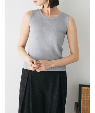 Green Parks シアーカーディガン＋タンクトップＳＥＴ Gray