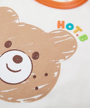 MIKI HOUSE HOT BISCUITS 【80-120cm】カラフルビーンズ フェイスプリント 半袖Tシャツ マルチカラー