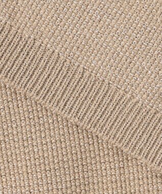 自由区 【洗える】シャイニーツイードニット アウター ベージュ