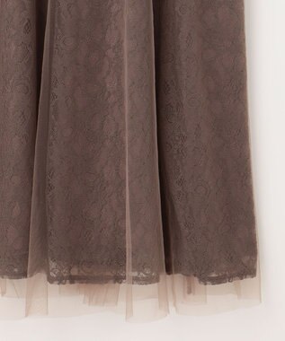 ANY SIS 【Lily calin】シアーレースクラシック ドレス モカ