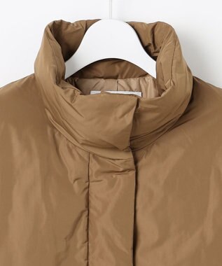 自由区 L 【17号サイズまで展開・カタログ掲載】マイクロタッサーダウンスタンドカラー コート キャメル