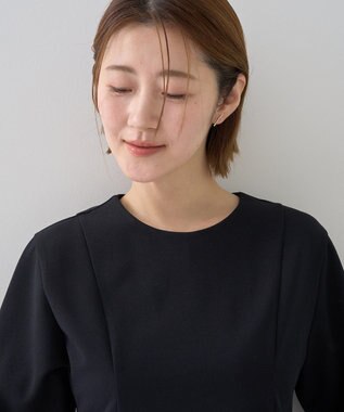 YECCA VECCA 2wayレース襟ブラウス Navy