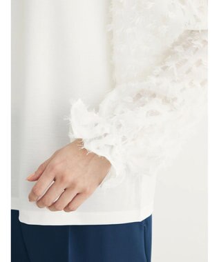 Green Parks 袖ジャガードドッキングプルオーバー Off White