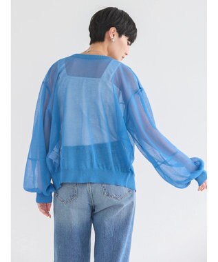 AMERICAN HOLIC 接触冷感２ＷＡＹシアーニットカーディガン Blue