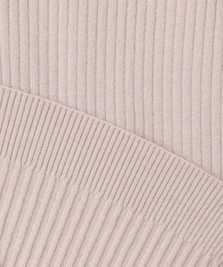 UNFILO 【吸湿発熱】リブ タートルネック ニット グレージュ