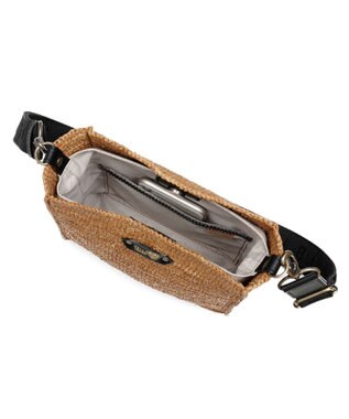 IBIZA ラフィア　ショルダーバッグ 濃茶