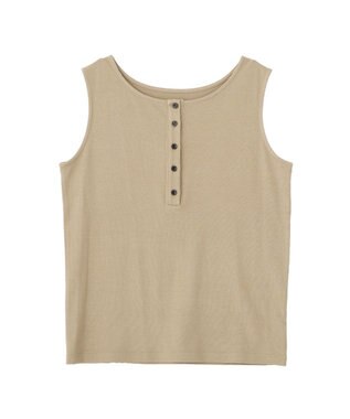 YECCA VECCA 【2点SET】ヘンリーネックスラブシアーニット Light Beige