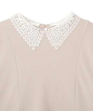 YECCA VECCA 2wayレース襟ブラウス Gray Beige