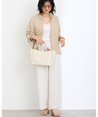 MioFIRANO ウーブンルックハンドバッグ 2WAY パスケース付き　FIRANO フィラノ IVORY