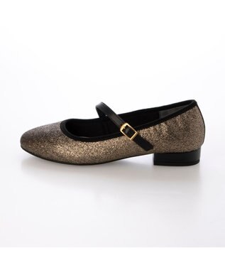 ing アシンメトリーメリージェーンパンプス ブロンズキジ