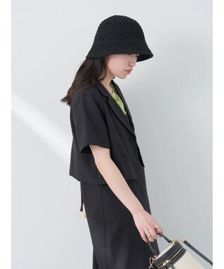 earth music&ecology リサイクルポリエステルブレンドショートシャツ Black