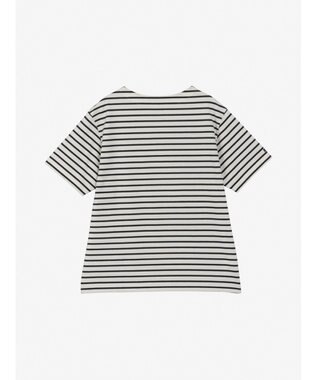 HELLY HANSEN 【速乾・UVカット・抗菌防臭】ショートスリーブ HH マリンボーダーティー オフホワイト×ディープネイビー