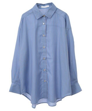 Green Parks ストライプライトシャツ Blue