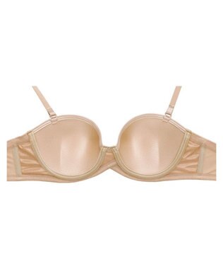 WACOAL Tシャツブラ ブラジャー 【EverChic】 ストラップレスで着用可能 シームレスモールドカップ メッシュ素材(カップ肌側) ブラ レディース BRB694 /ワコール カラシ