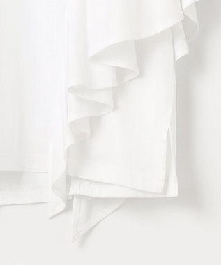 #Newans 【乾燥機可能/接触冷感】ラッフルフリルカットソー ホワイト