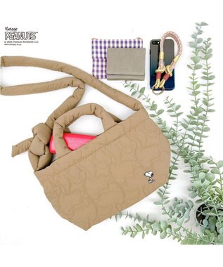 ROOTOTE 8451【スヌーピー】IP.デリ.キルト.ピーナッツ-0N 04：ベージュ