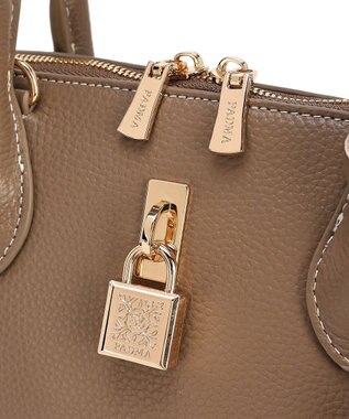 style code 【PADMA/パドマ】 キーチャーム付 本革ハンドバッグ トープ