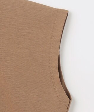 ANY 【UVケア/接触冷感】チュニック丈半袖ロゴTシャツ モカ