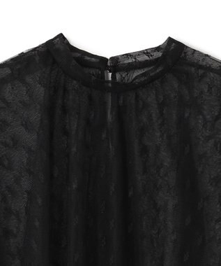 BEIGE， 【洗える・Oggi 11月号掲載】CLOVIS / ケープデザイン総レースブラウス Black